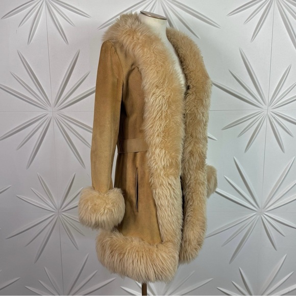 🎸  PENNY LANE COAT FREE PEOPLE VINTAGE ROSE BOWL CIRCA 1970’S🤘🏽 - Picture 5 of 14